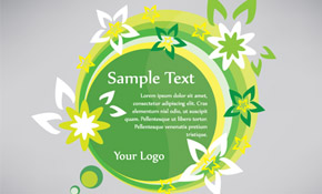 Green eco banner sticker